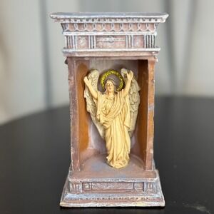 Angel Statue Figurine Religious‎ Decor Gold Halo Home Accent 4 Inches